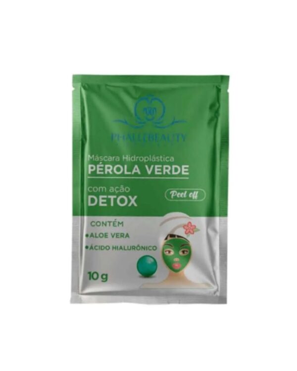 Mácara Hidroplástica Peel Off Perola Verde Sachê - Phallebeauty